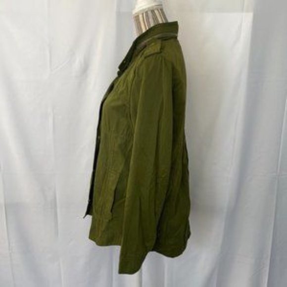 Zara Basics Green Cargo Utility Jacket SZ S - Picture 8 of 11